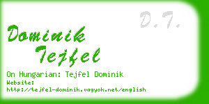 dominik tejfel business card